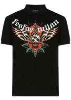 FesFas Eagle-print | Áo Polo | Nam | Màu Đen