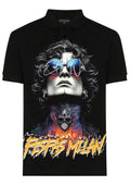 FesFas tattoo man-print | Áo Polo | Nam | Màu Đen