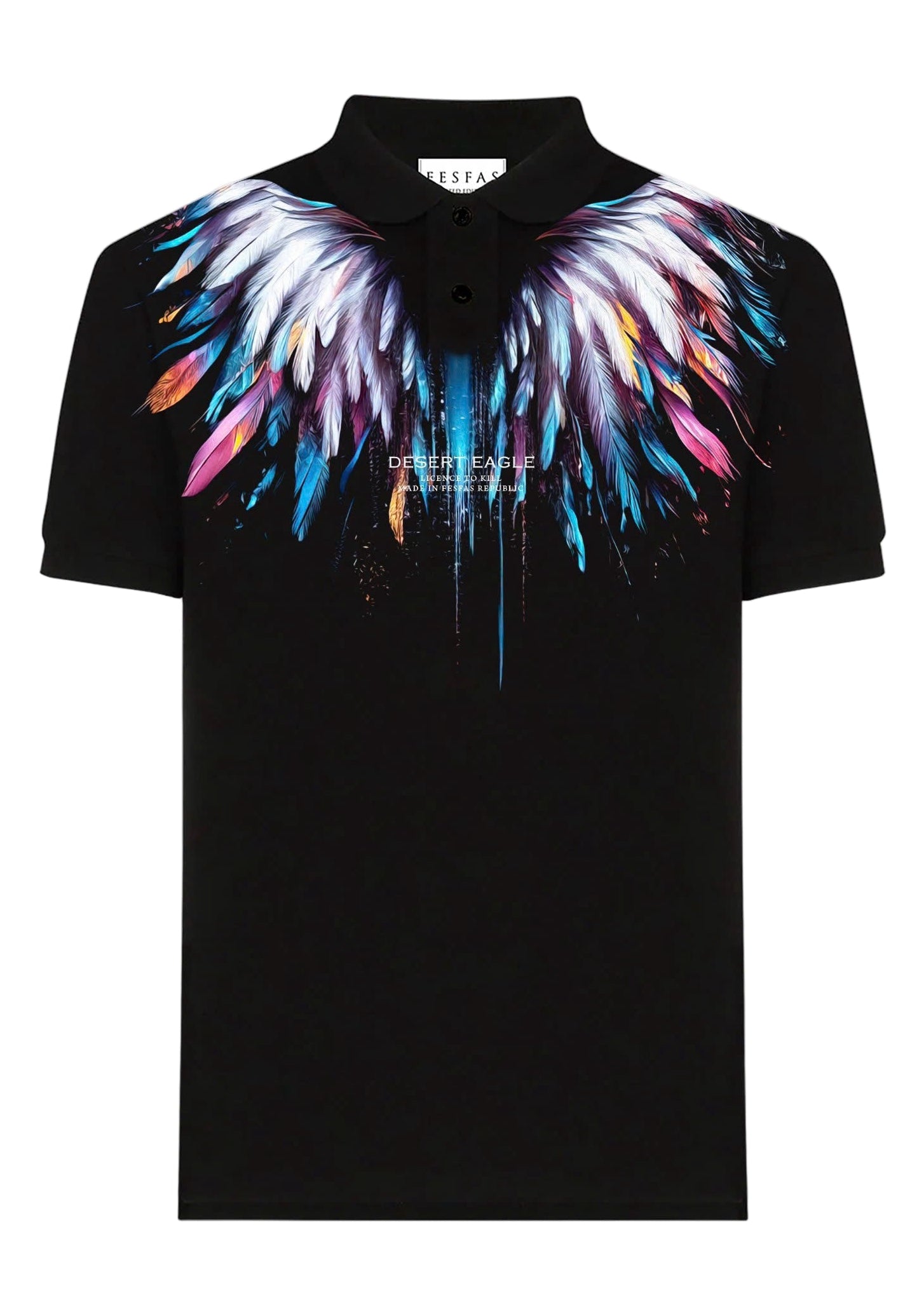 FesFas Eagle-print | Áo Polo | Nam | Màu Đen