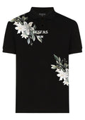 FesFas Floral-print | Áo Polo | Nam | Màu Đen