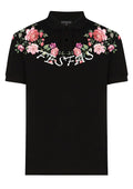FesFas Floral-print | Áo Polo | Nam | Màu Đen