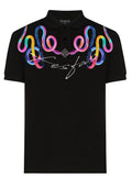 FesFas Snake-print | Áo Polo | Nam | Màu Đen