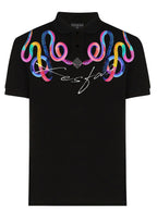 FesFas Snake-print | Áo Polo | Nam | Màu Đen