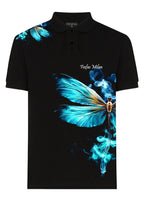 FesFas Dragonfly-print | Áo Polo | Nam | Màu Đen