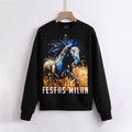 FesFas Wild Horses-print Sweatshirt | Black | Men