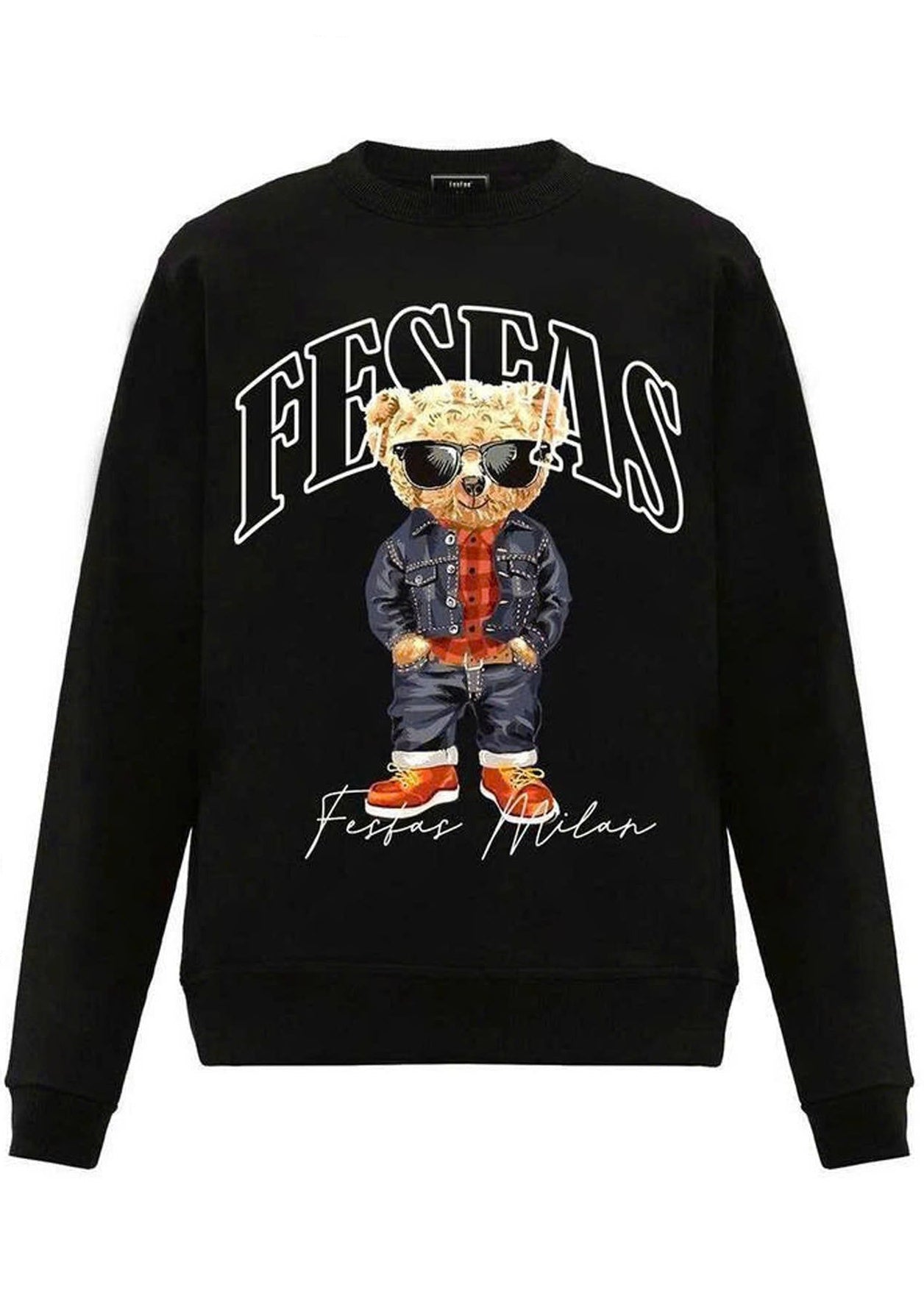 FesFas Bear-print Sweatshirt Set | Black | Men