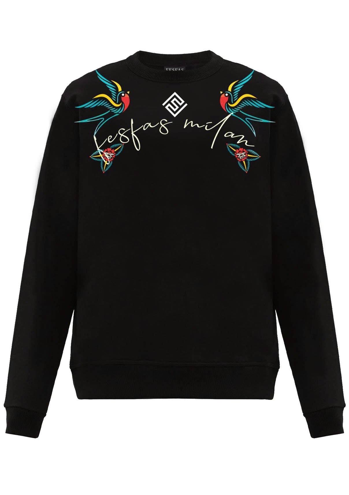 FesFas Graphic-print Sweatshirt Set | Black | Men
