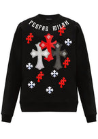 FesFas Cross-print Sweatshirt Set | Black | Men