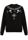 FesFas Cross-print Sweatshirt Set | Black | Men