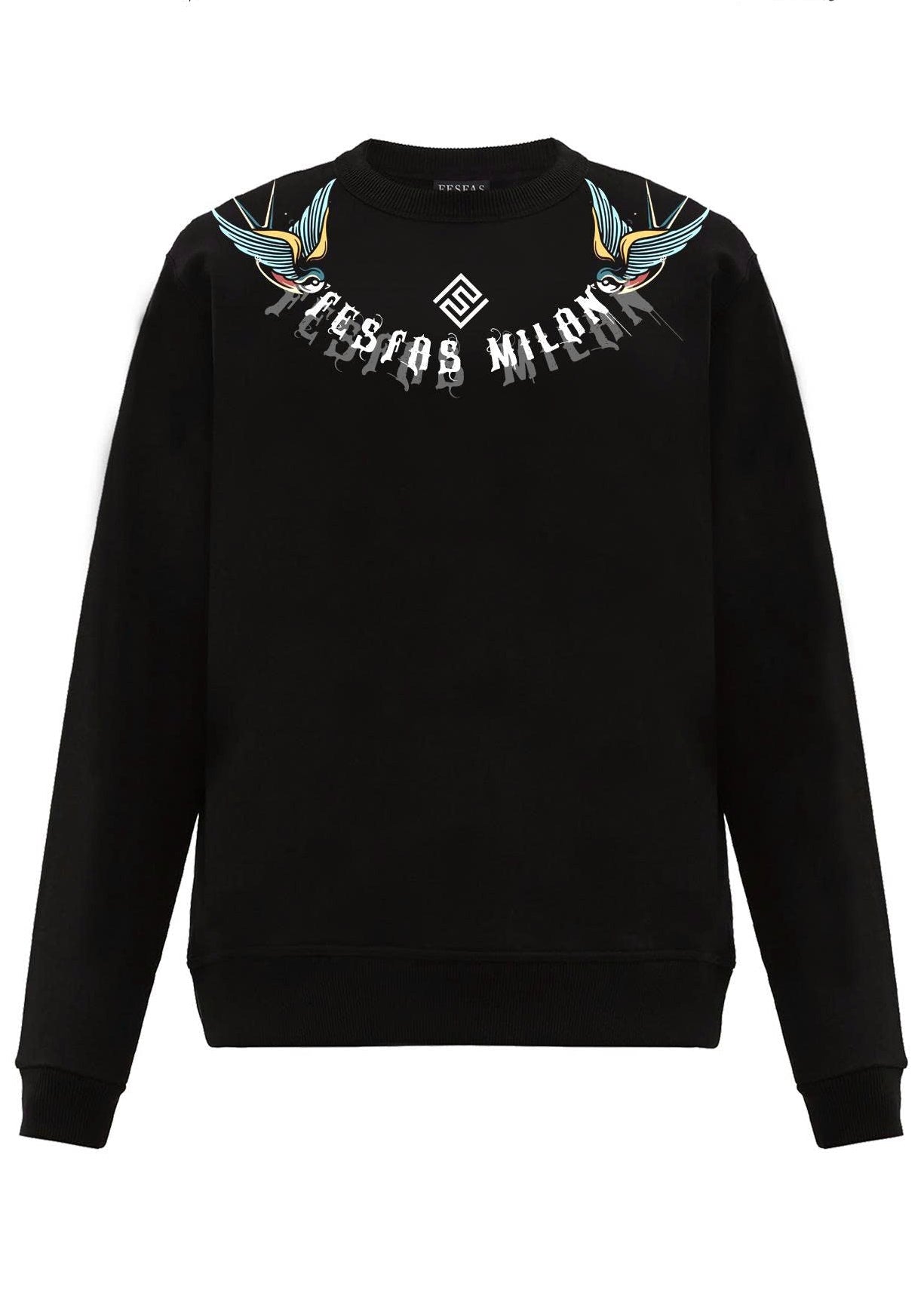 FesFas Graphic-print Sweatshirt Set | Black | Men