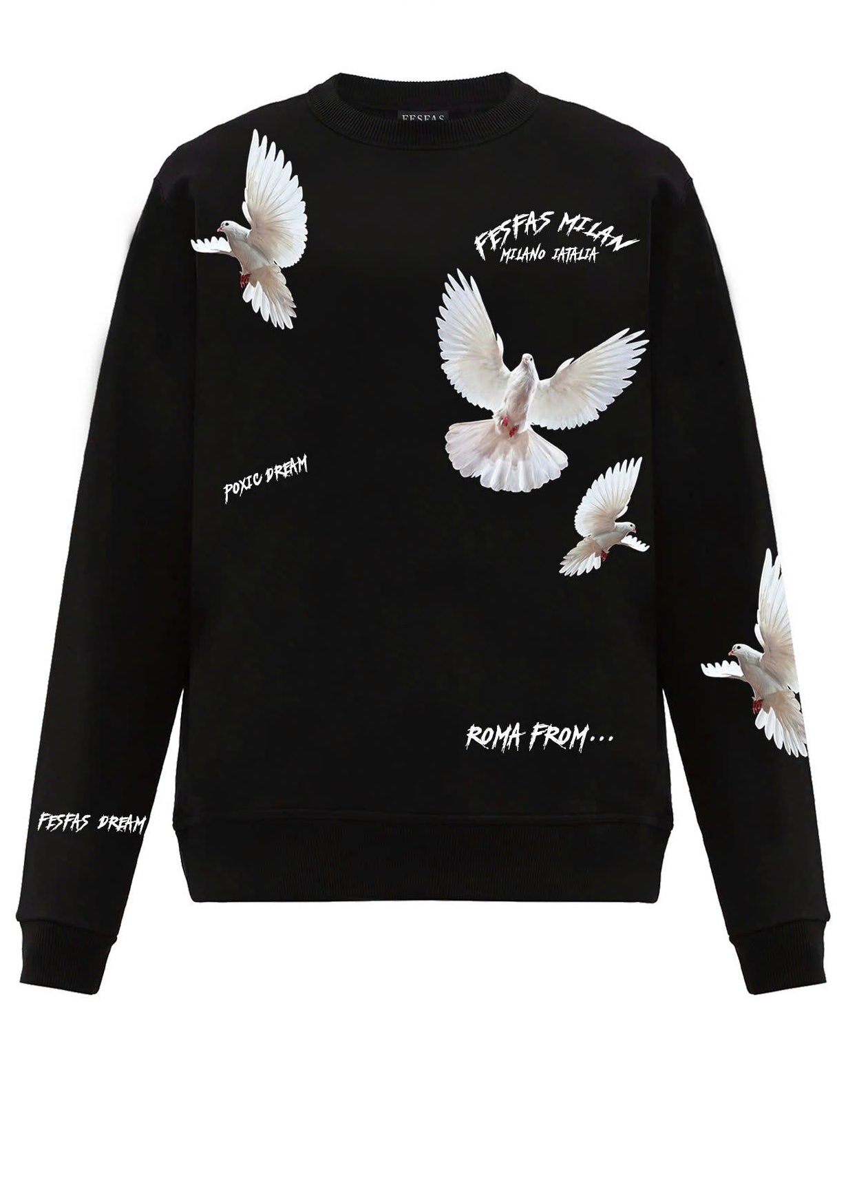FesFas pigeons-print Sweatshirt | Black | Men