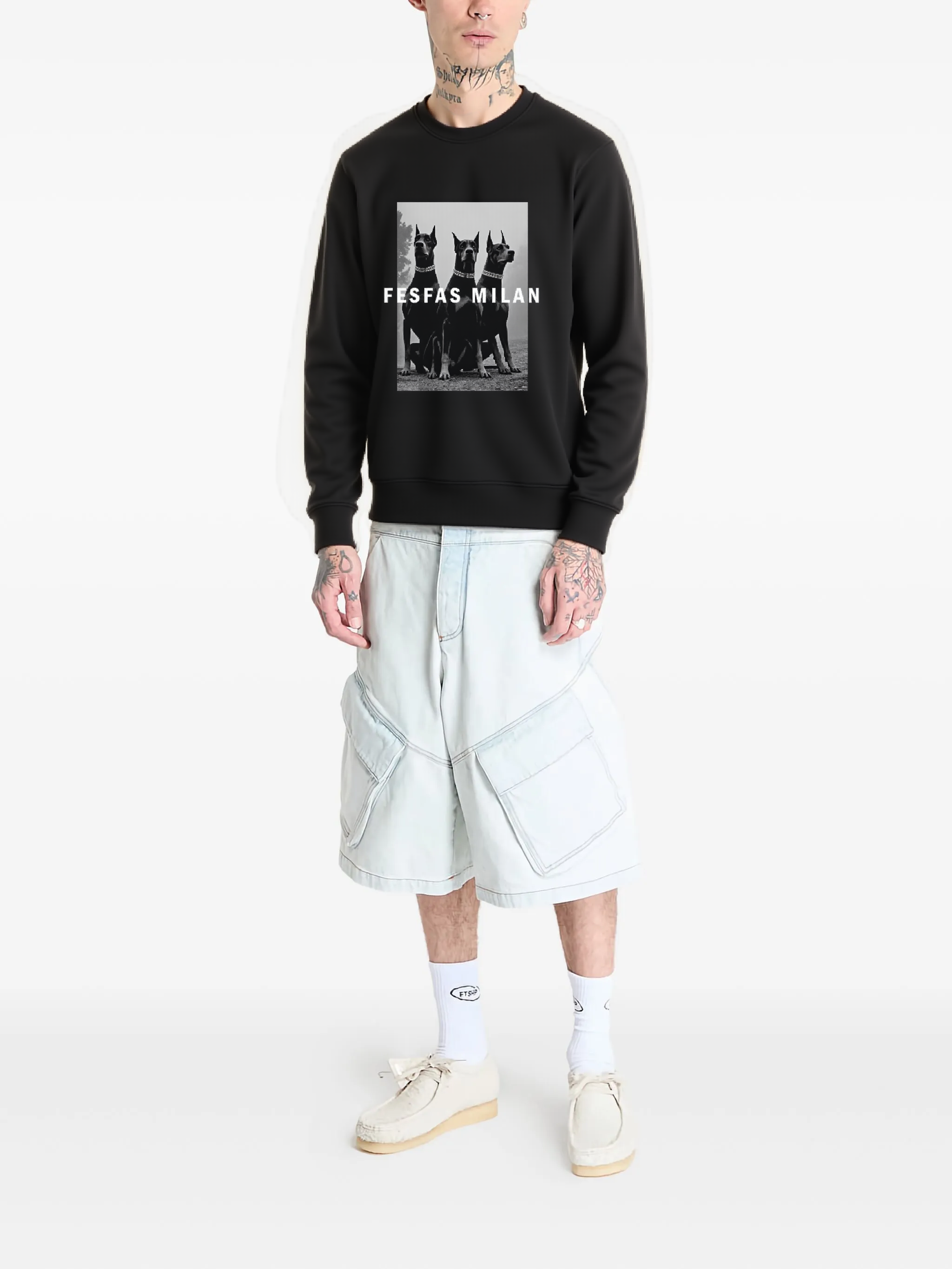 FesFas Great Dane-print Sweatshirt | Black | Men