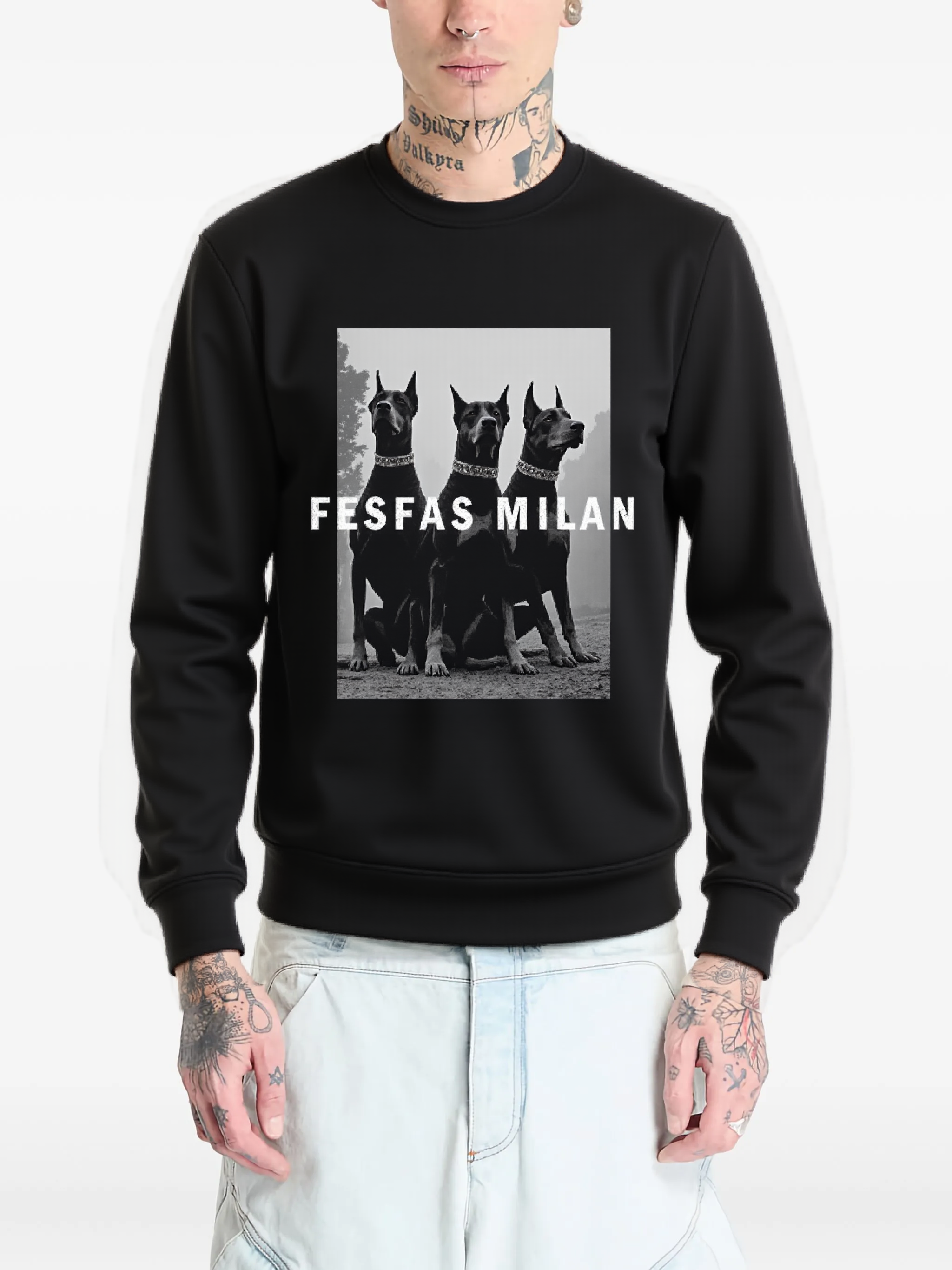 FesFas Great Dane-print Sweatshirt | Black | Men