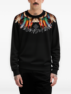 FesFas Feather-print Sweatshirt | Black | Men