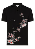 FesFas Floral-print | Áo Polo | Nam | Màu Đen