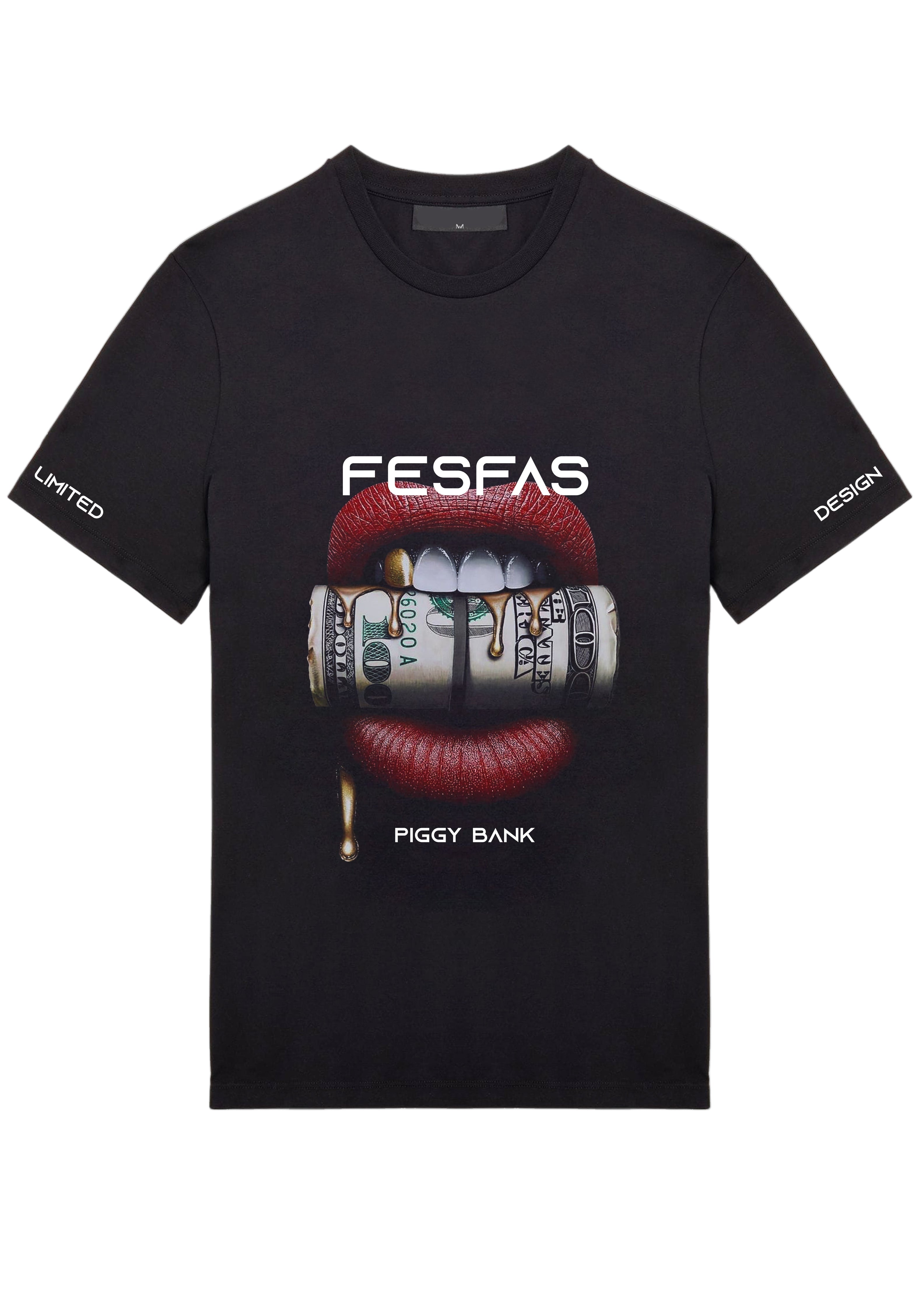 FesFas lips-print | Áo Thun | Nam | Màu Đen