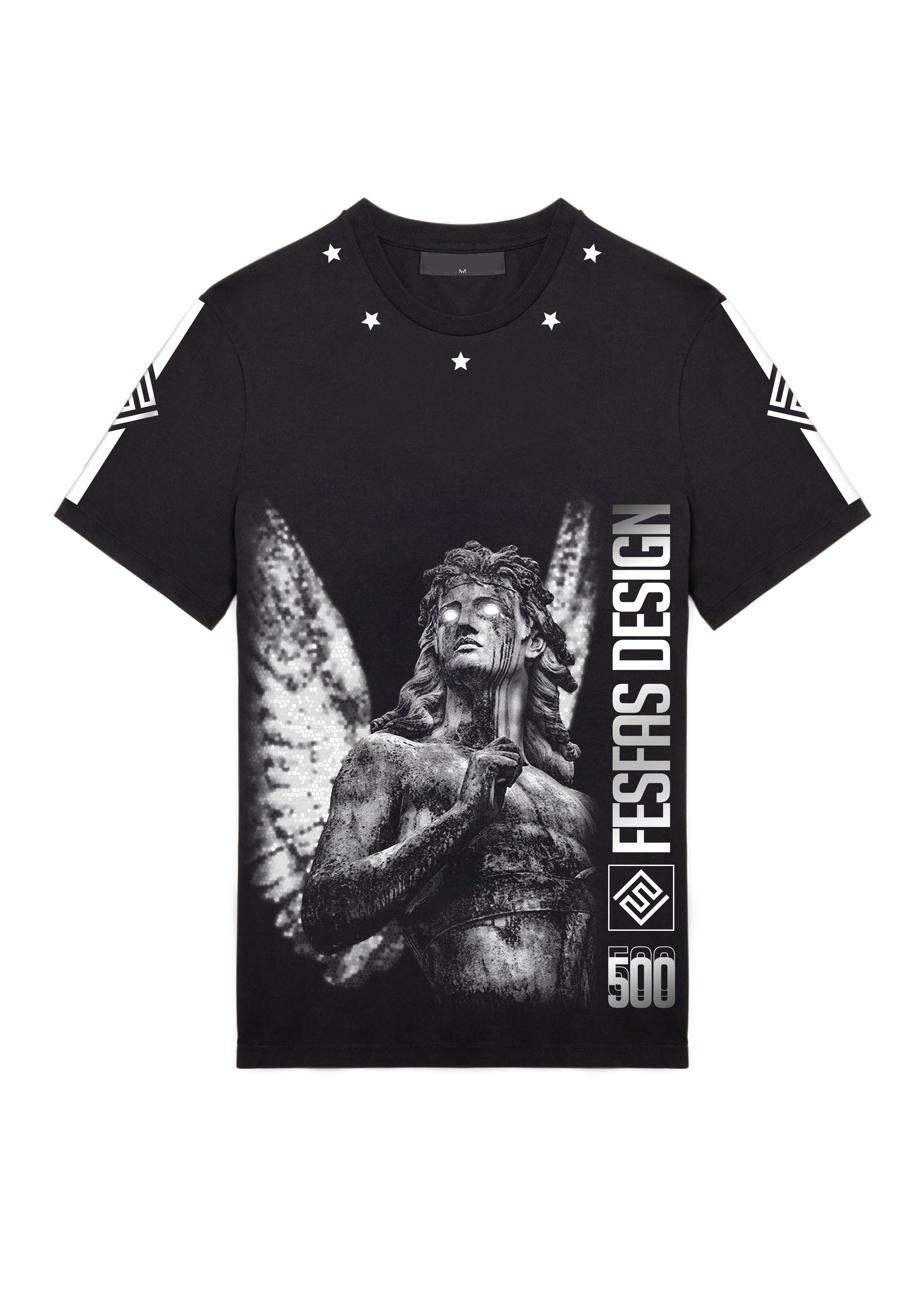 FesFas angel-print | Áo Thun | Nam | Màu Đen