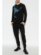 FesFas Feathers-print Sweatshirt Set | Black | Men