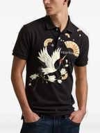 FesFas Crane-print | Áo Polo | Nam | Màu Đen