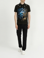 FesFas Lion-print | Áo Polo | Nam | Màu Đen