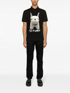 FesFas Bulldog-print | Áo Polo | Nam | Màu Đen