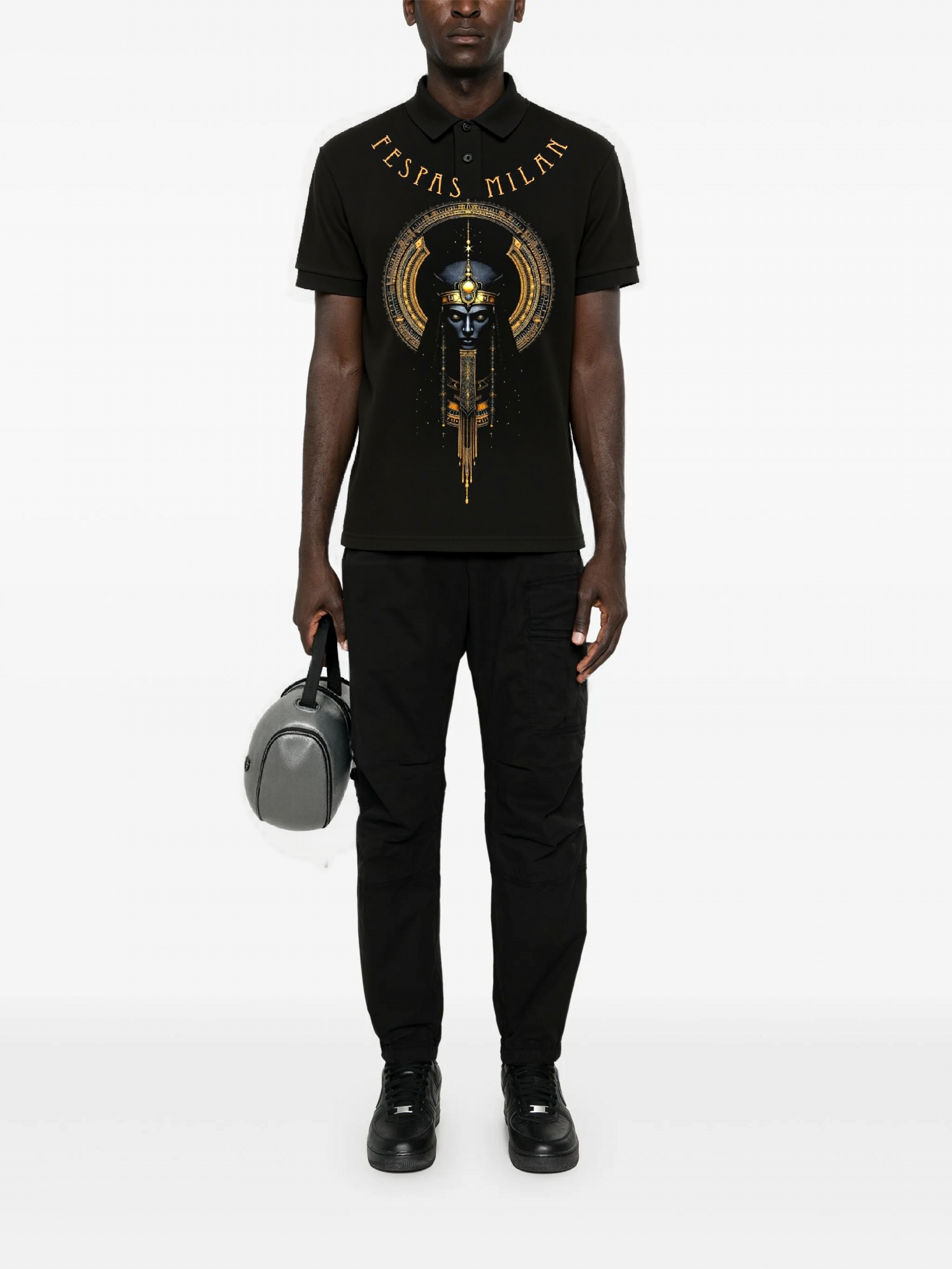 FesFas Pharaoh-print | Áo Polo | Nam | Màu Đen