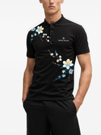FesFas Floral-print | Áo Polo | Nam | Màu Đen