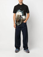 FesFas Wolf-print | Áo Polo | Nam | Màu Đen