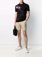FesFas Floral-print | Áo Polo | Nam | Màu Đen