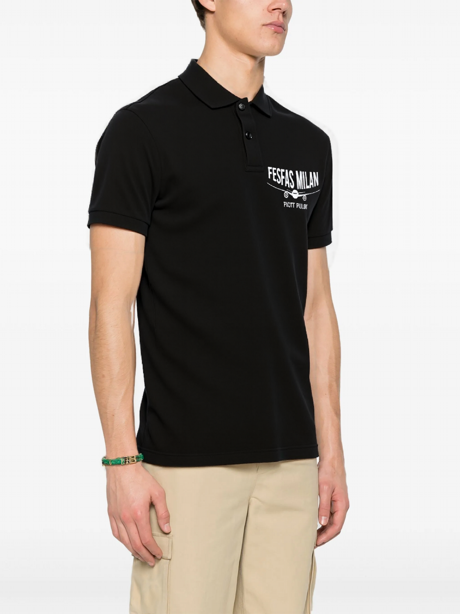 FesFas "Pilot to Pilot"-print | Áo Polo | Nam | Màu Đen
