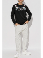 FesFas Flower-print Sweatshirt | Black | Men