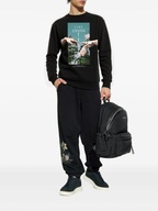 FesFas Flower-print Sweatshirt | Black | Men