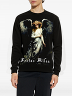 FesFas Angel-print Sweatshirt Set | Black | Men
