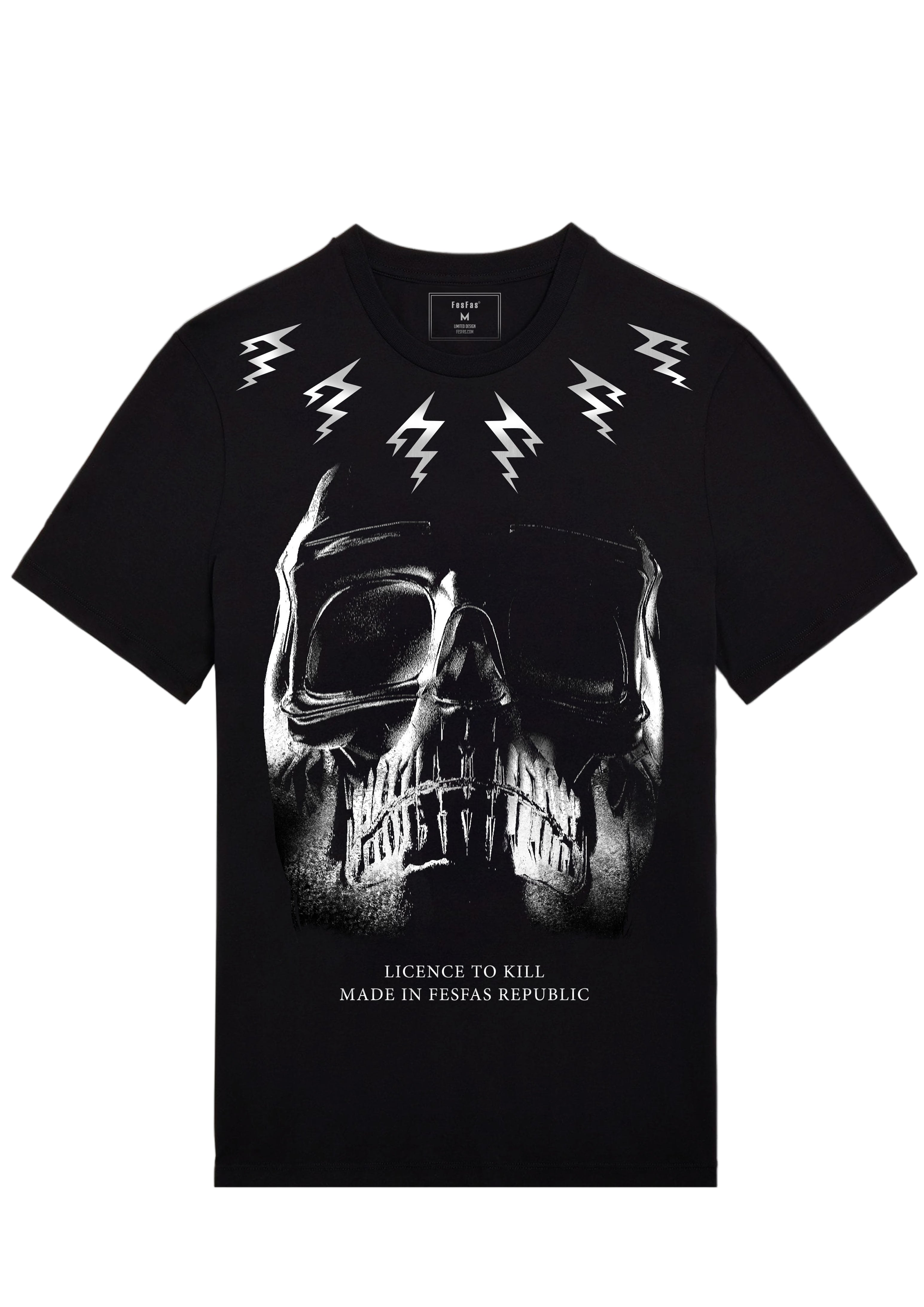 FesFas skull-print | Áo Thun | Nam | Màu Đen