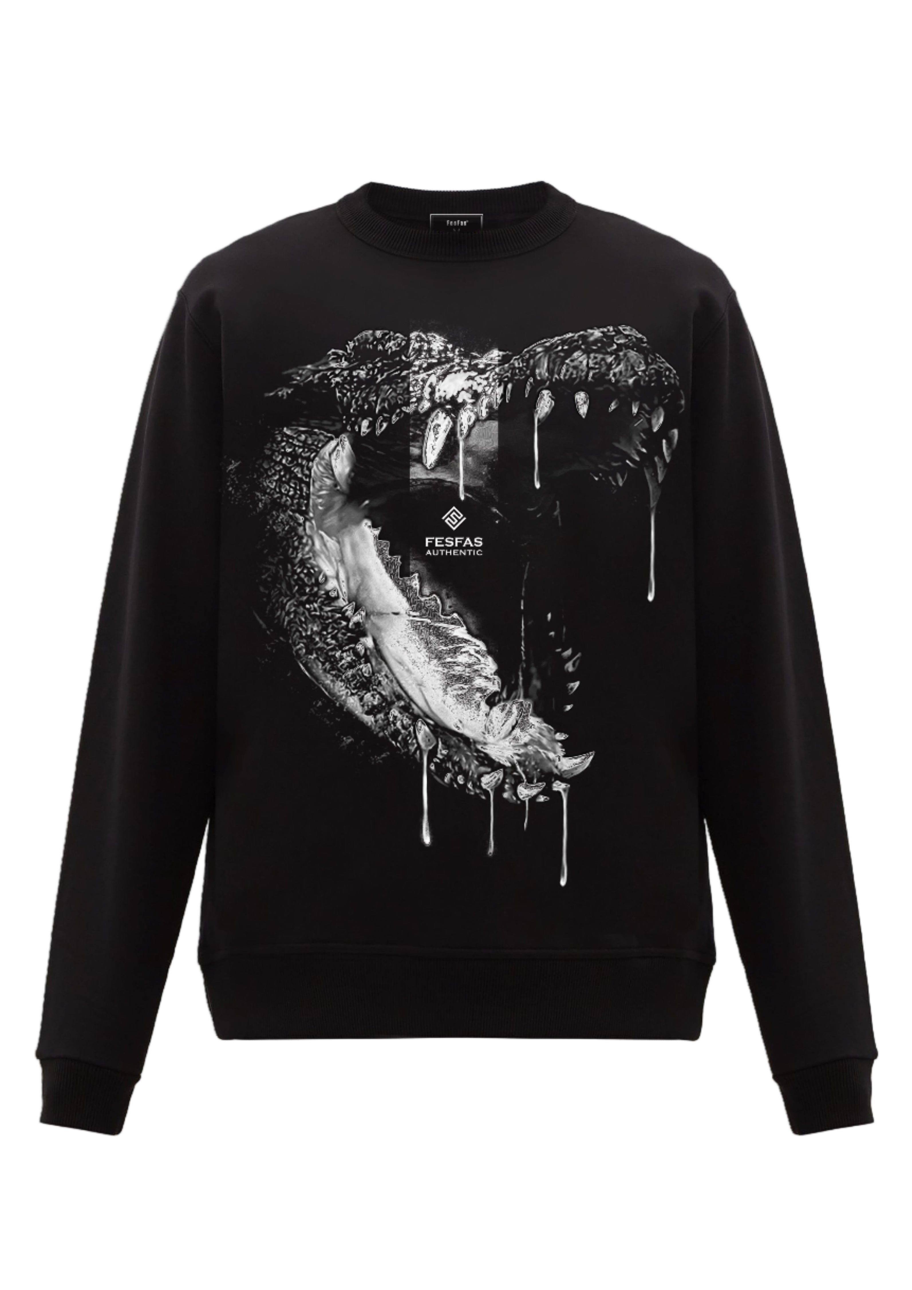FesFas Crocodile-print Sweatshirt | Black | Men