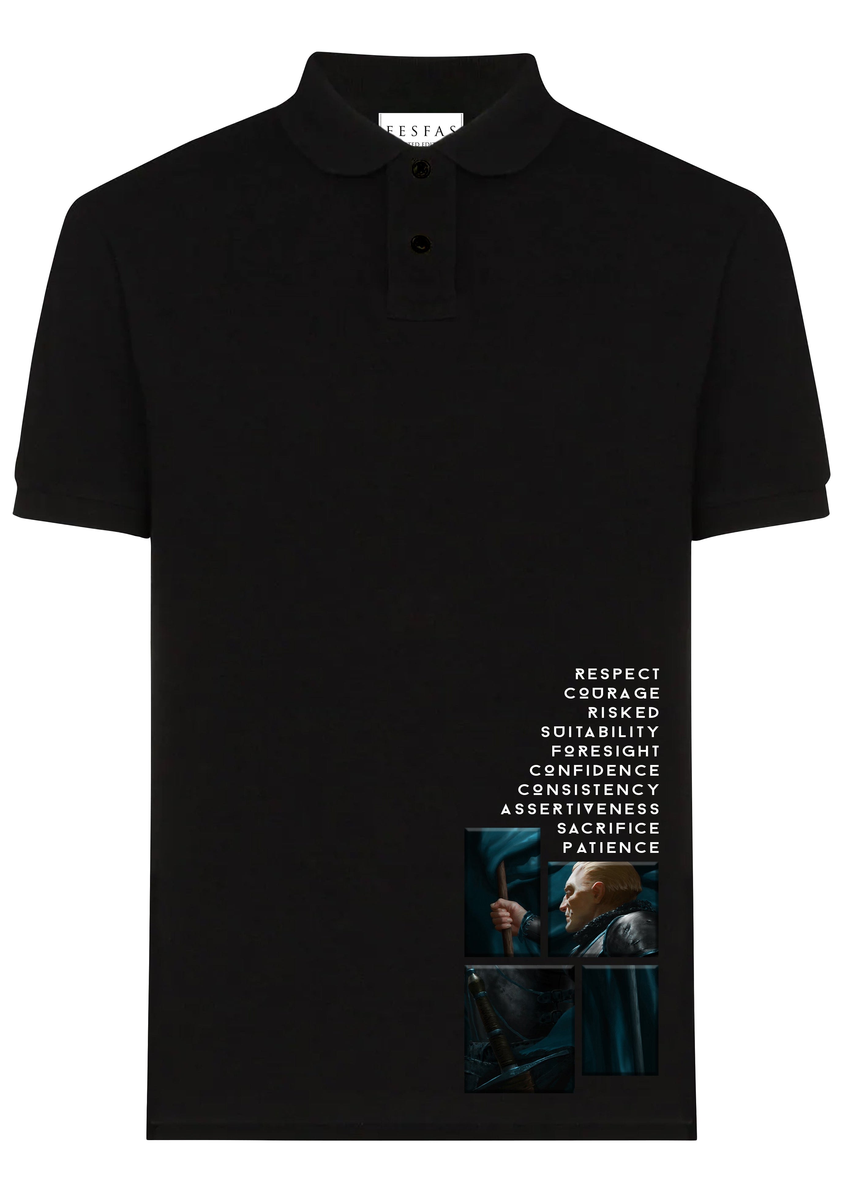 FesFas Pioneers-print | Áo Polo | Nam | Màu Đen