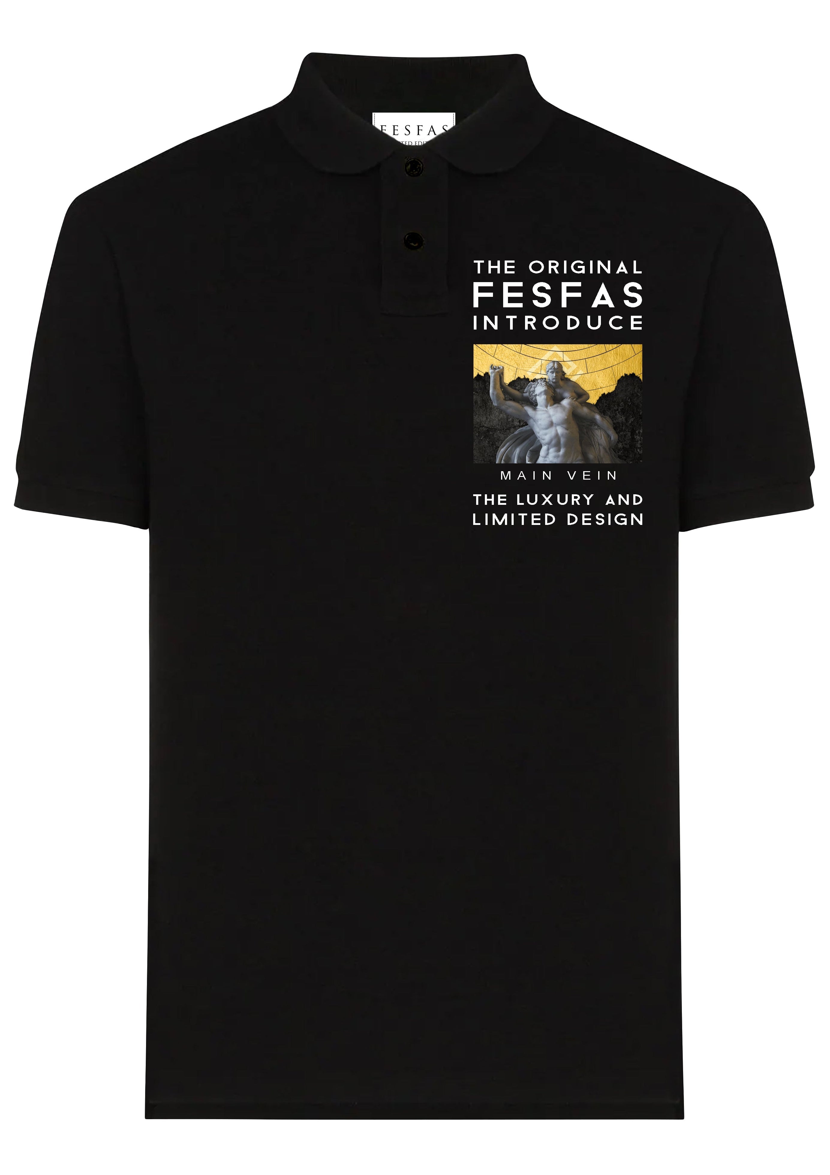 FesFas Main Vein-print | Áo Polo | Nam | Màu Đen