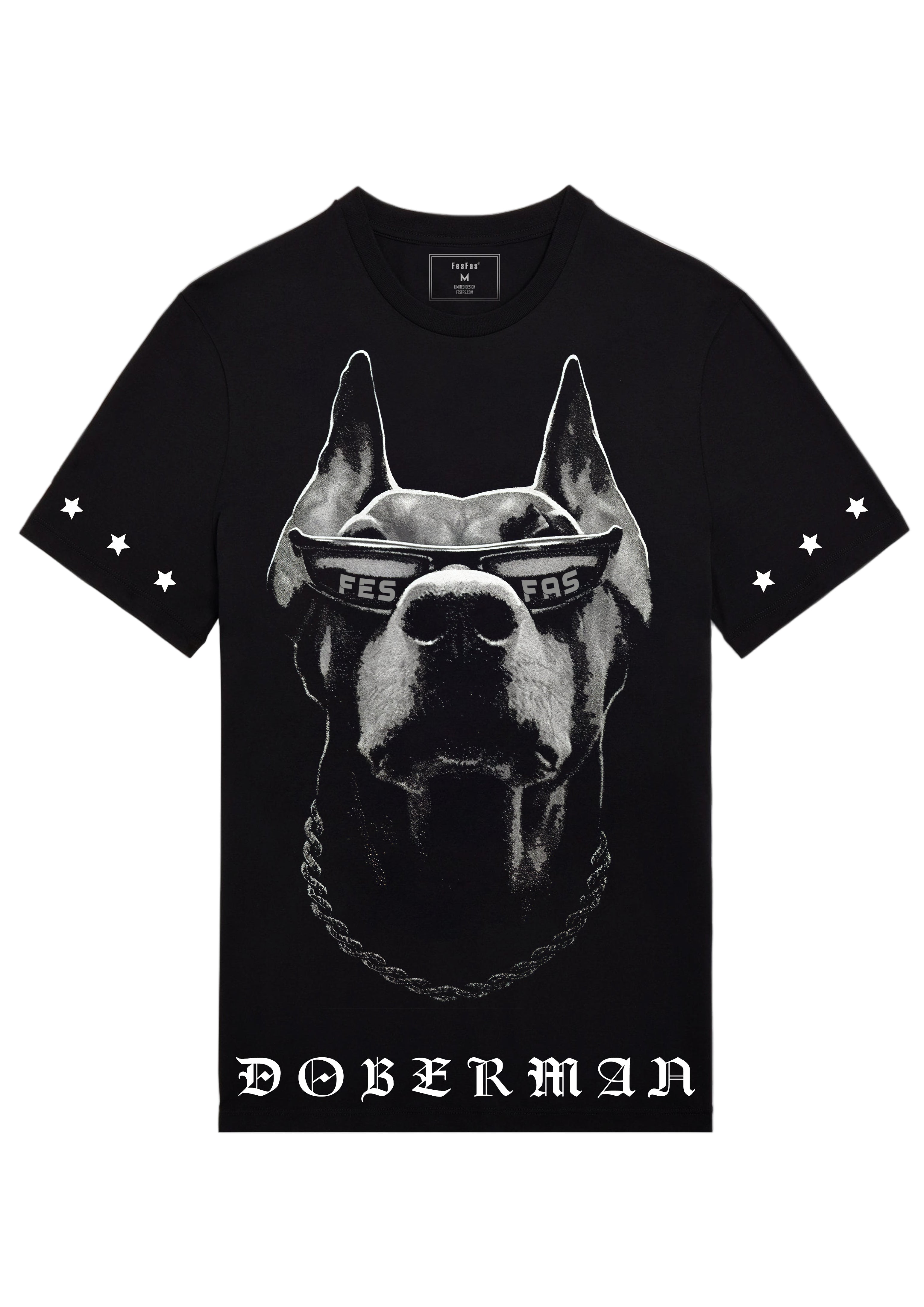 FesFas doberman-print | Áo Thun | Nam | Màu Đen