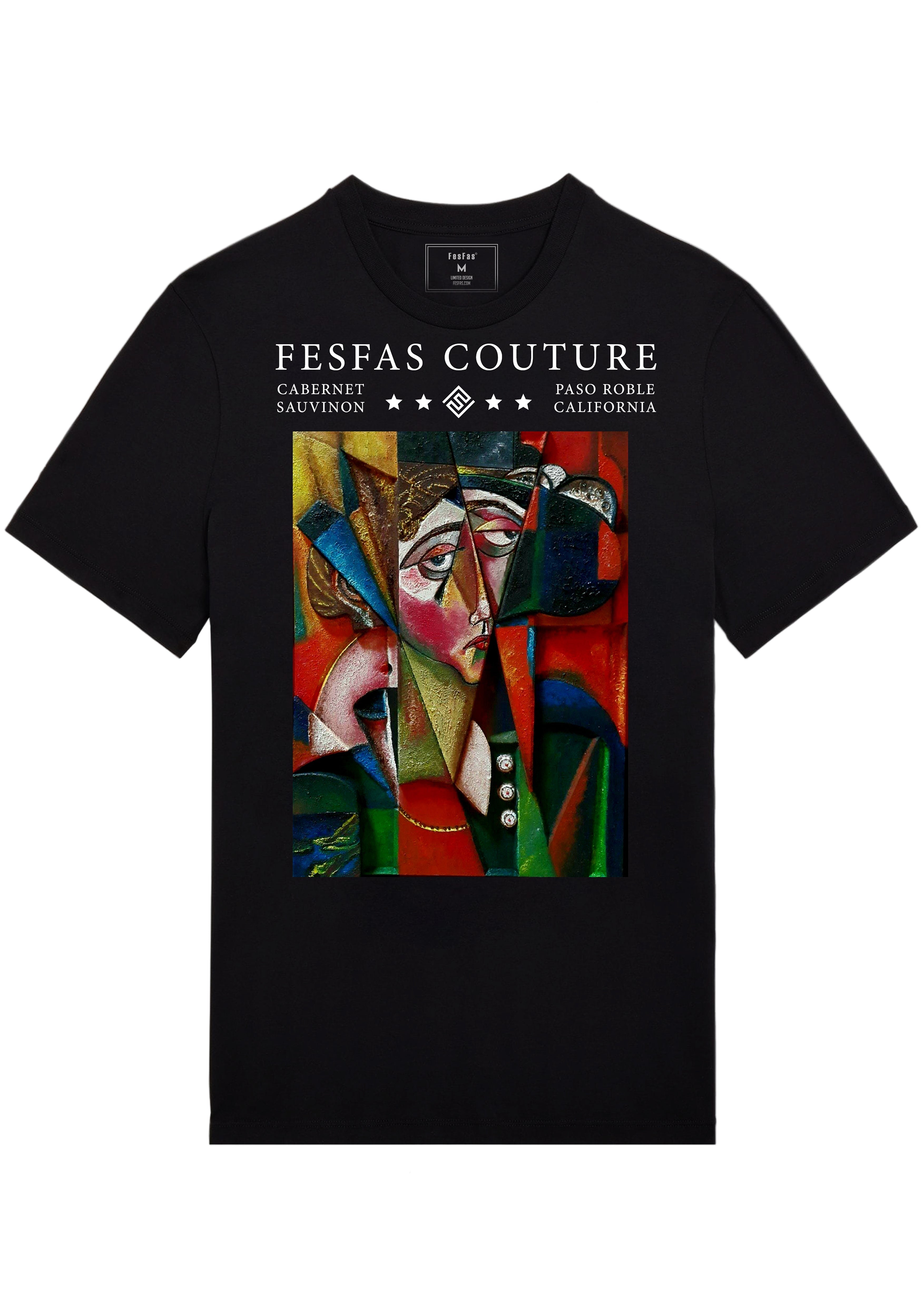 FesFas abstract painting-print | Áo Thun | Nam | Màu Đen
