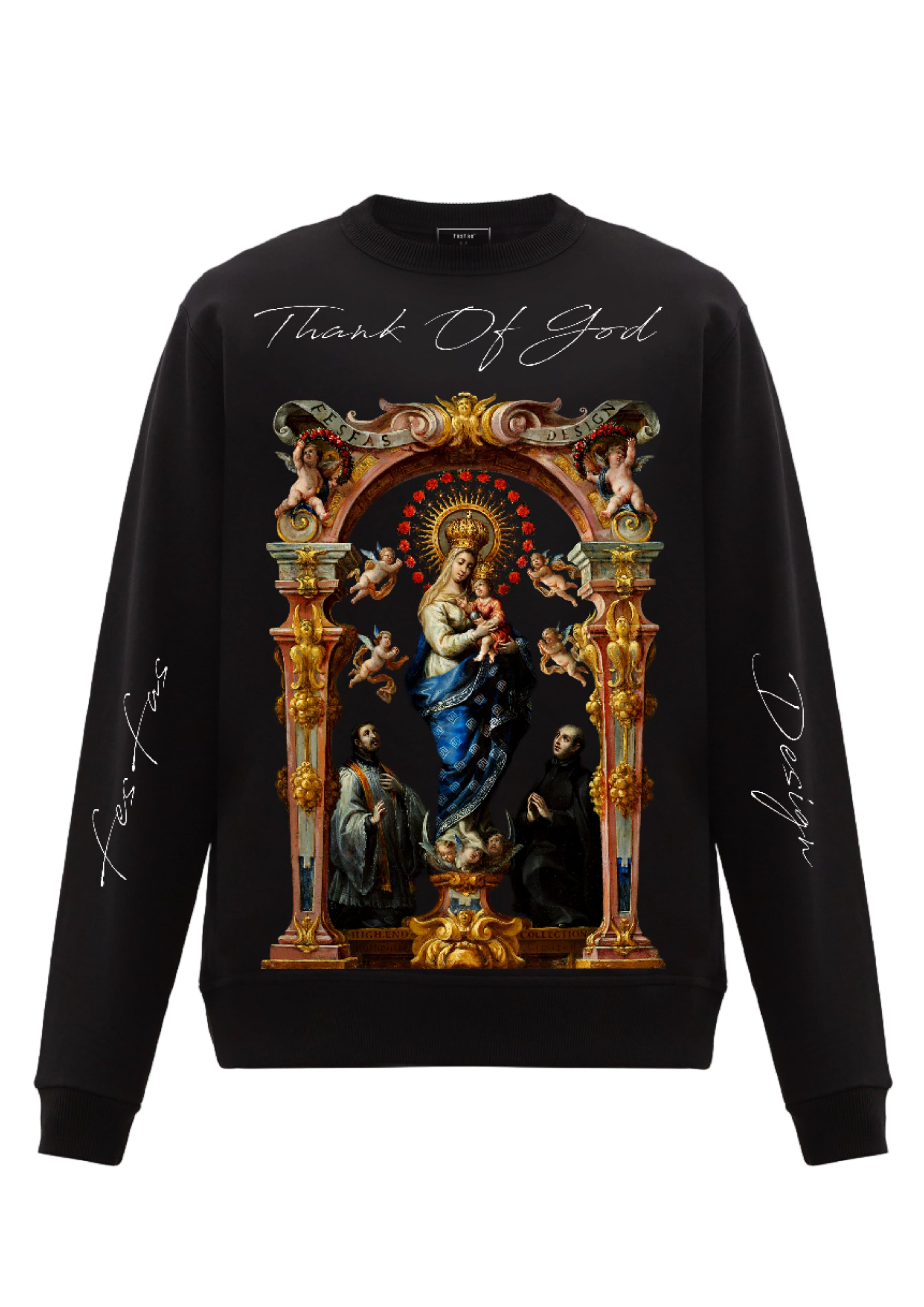 FesFas God-print Sweatshirt | Black | Men