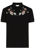 FesFas Floral-print | Áo Polo | Nam | Màu Đen
