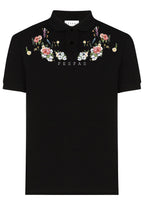 FesFas Floral-print | Áo Polo | Nam | Màu Đen