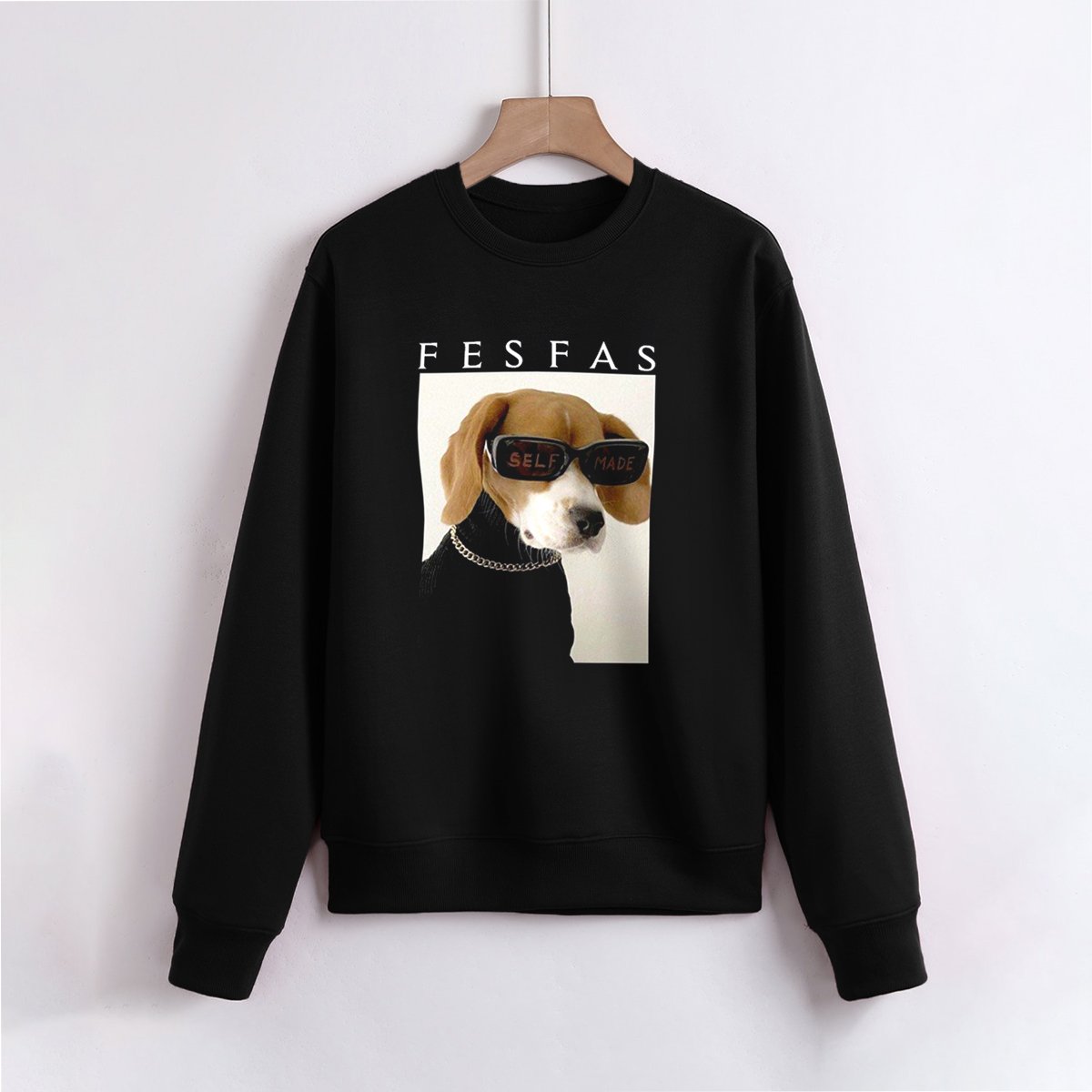 FesFas Dog-print Sweatshirt | Black | Men