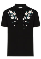 FesFas Floral-print | Áo Polo | Nam | Màu Đen