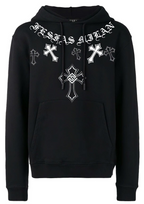FesFas Cross-print Hoodie Set | Black | Men