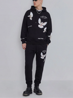 FesFas pigeons-print Hoodie Set | Black | Men