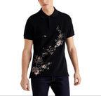 FesFas Floral-print | Áo Polo | Nam | Màu Đen