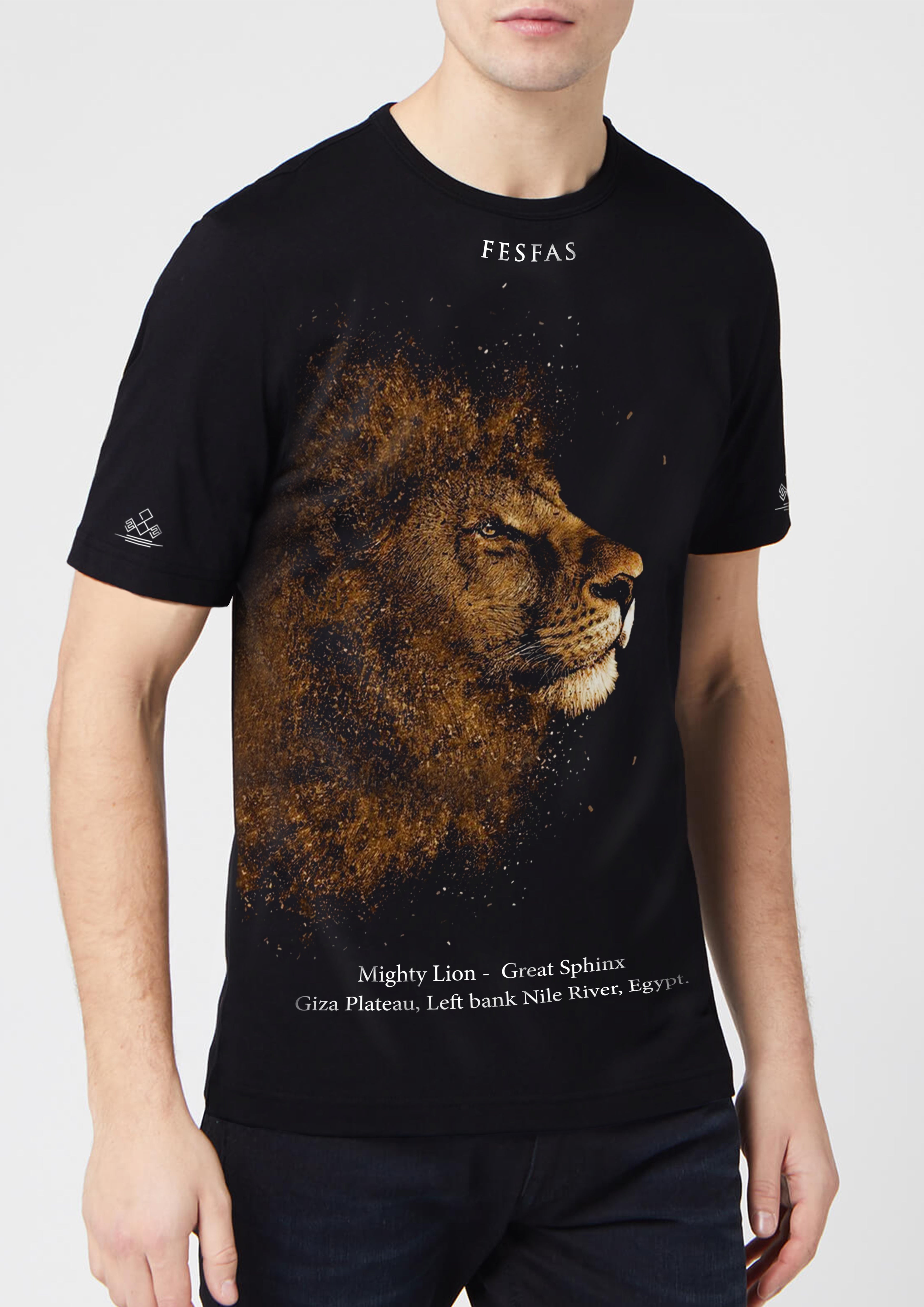 FesFas lion-print | Áo Thun | Nam | Màu Đen