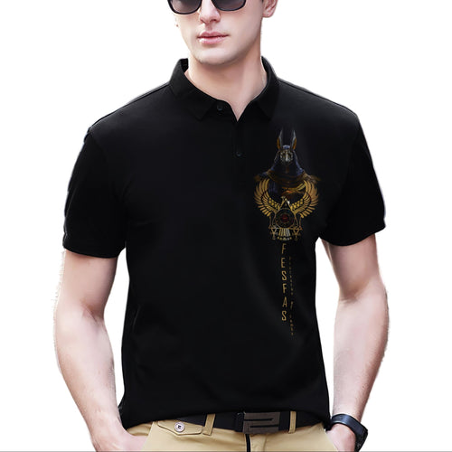 FesFas Anubis-print | Áo Polo | Nam | Màu Đen