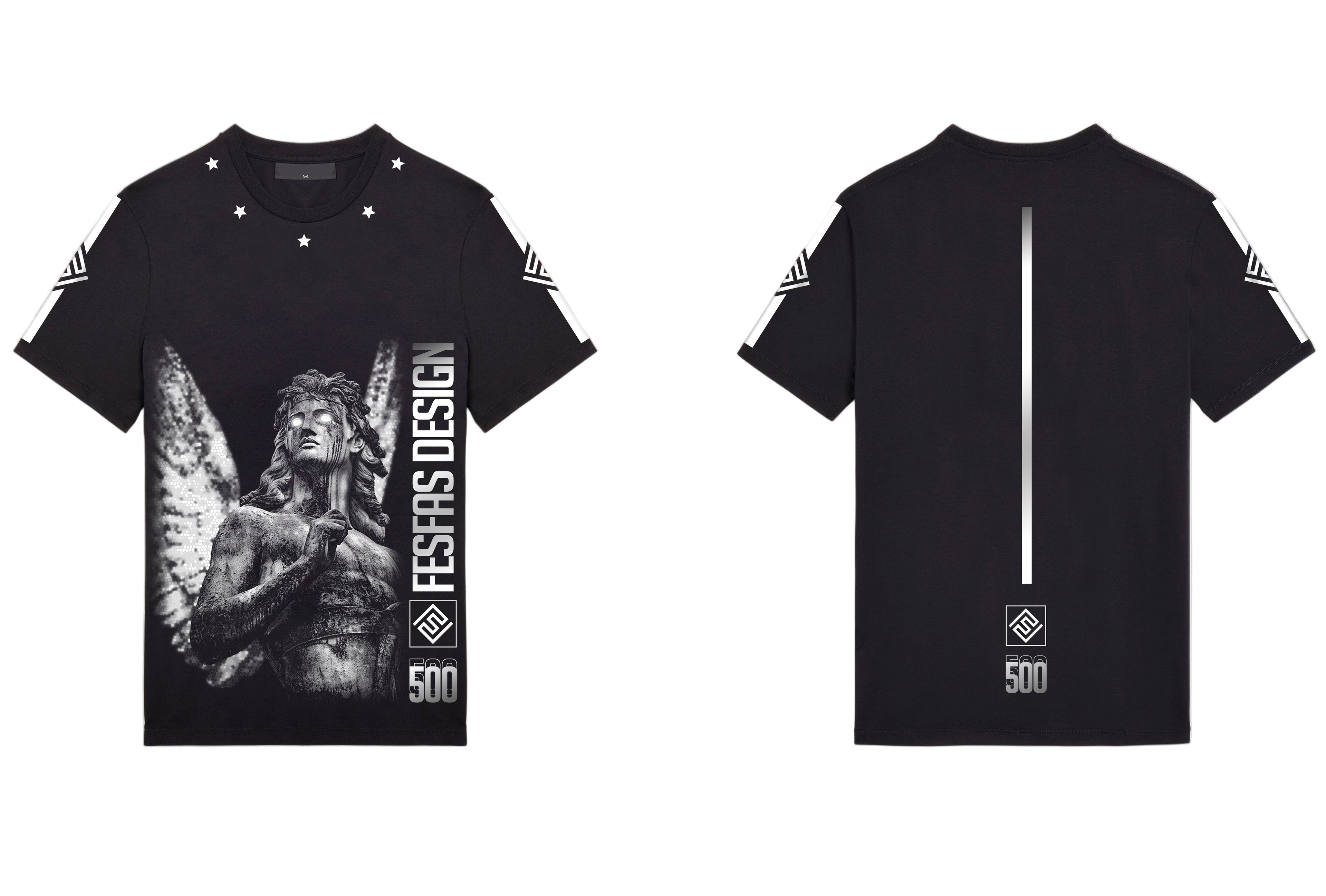 FesFas angel-print | Áo Thun | Nam | Màu Đen